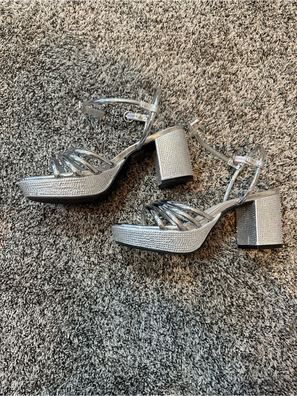 Mix No. 6 Silver Rhinestone Heels